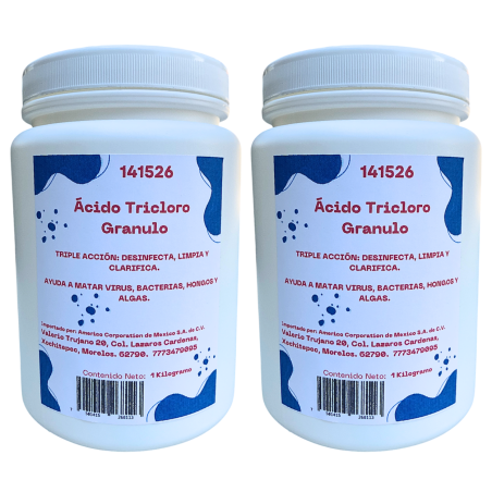 Acido Tricloro Granular Para Alberca Piscina 2 Kg Cloro