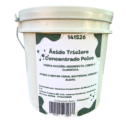 Acido Tricloro Polvo Para Alberca Piscina 1 Kg Cloro