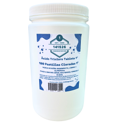Acido Tricloro Pastilla 1" Para Alberca Piscina 2 Kg Cloro