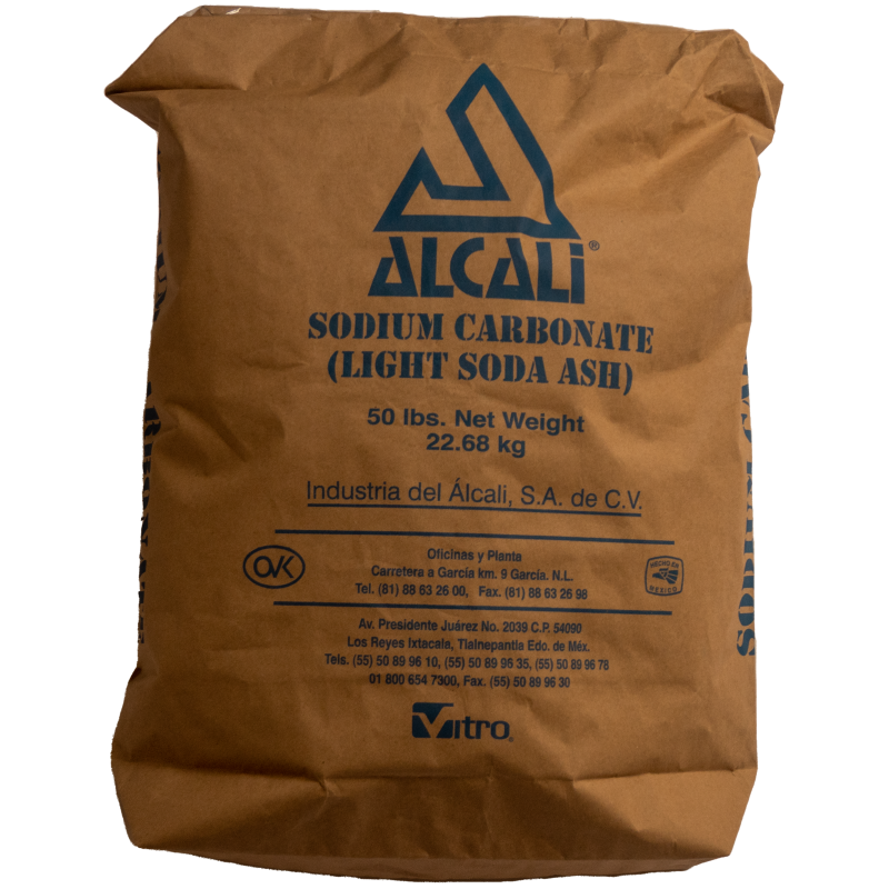 Carbonato de Sodio Ligero Bulto de 25 Kilogramos